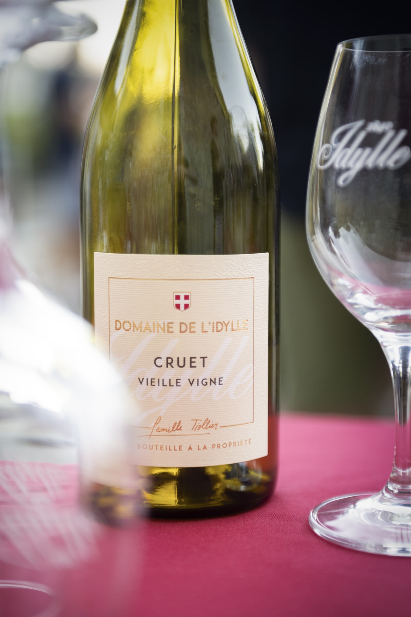 domaine idylle oenotourisme bouteille de vin