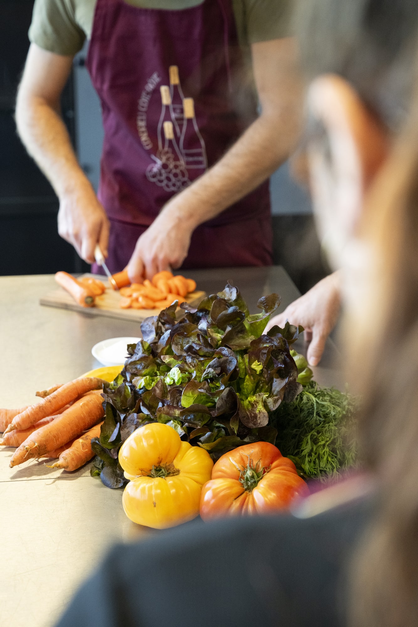 cours de cuisine découpe légumes