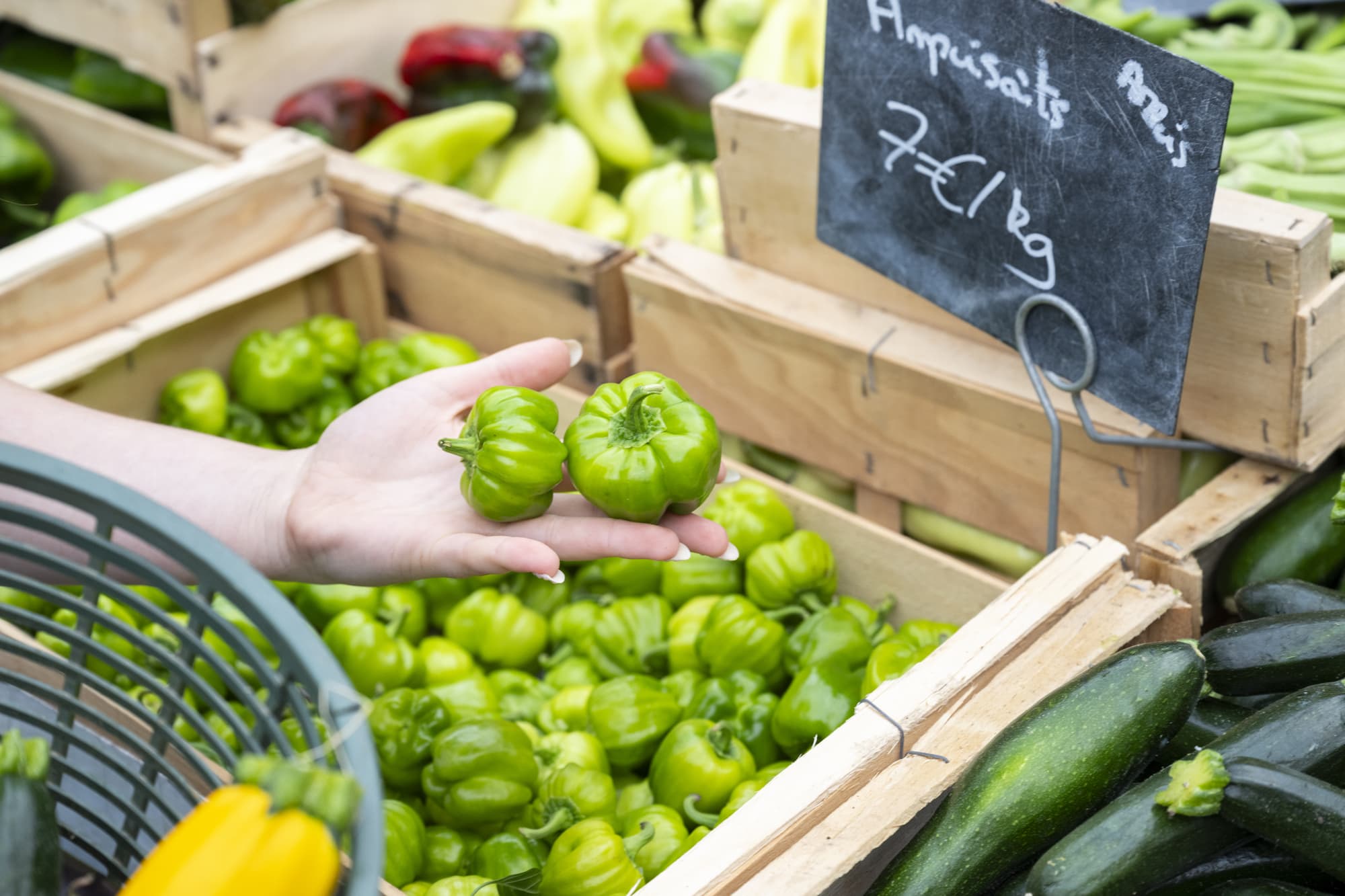 étale marché légumes