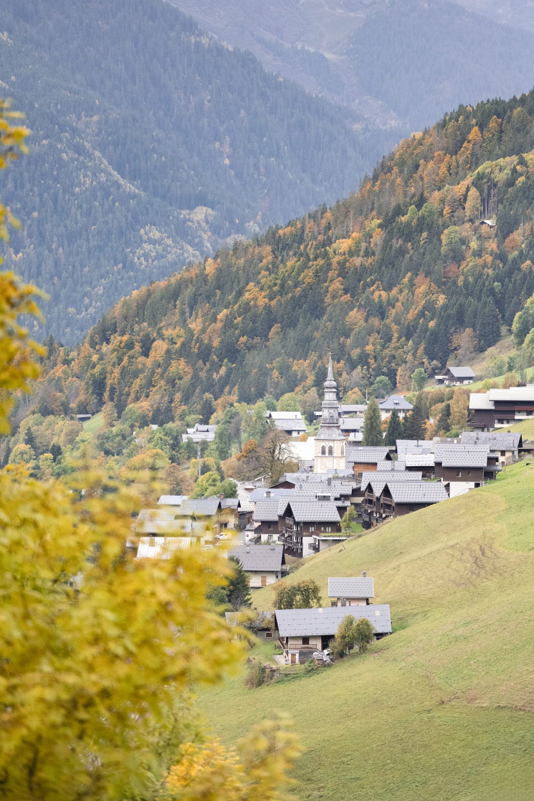 village montagne espace diamant été automne