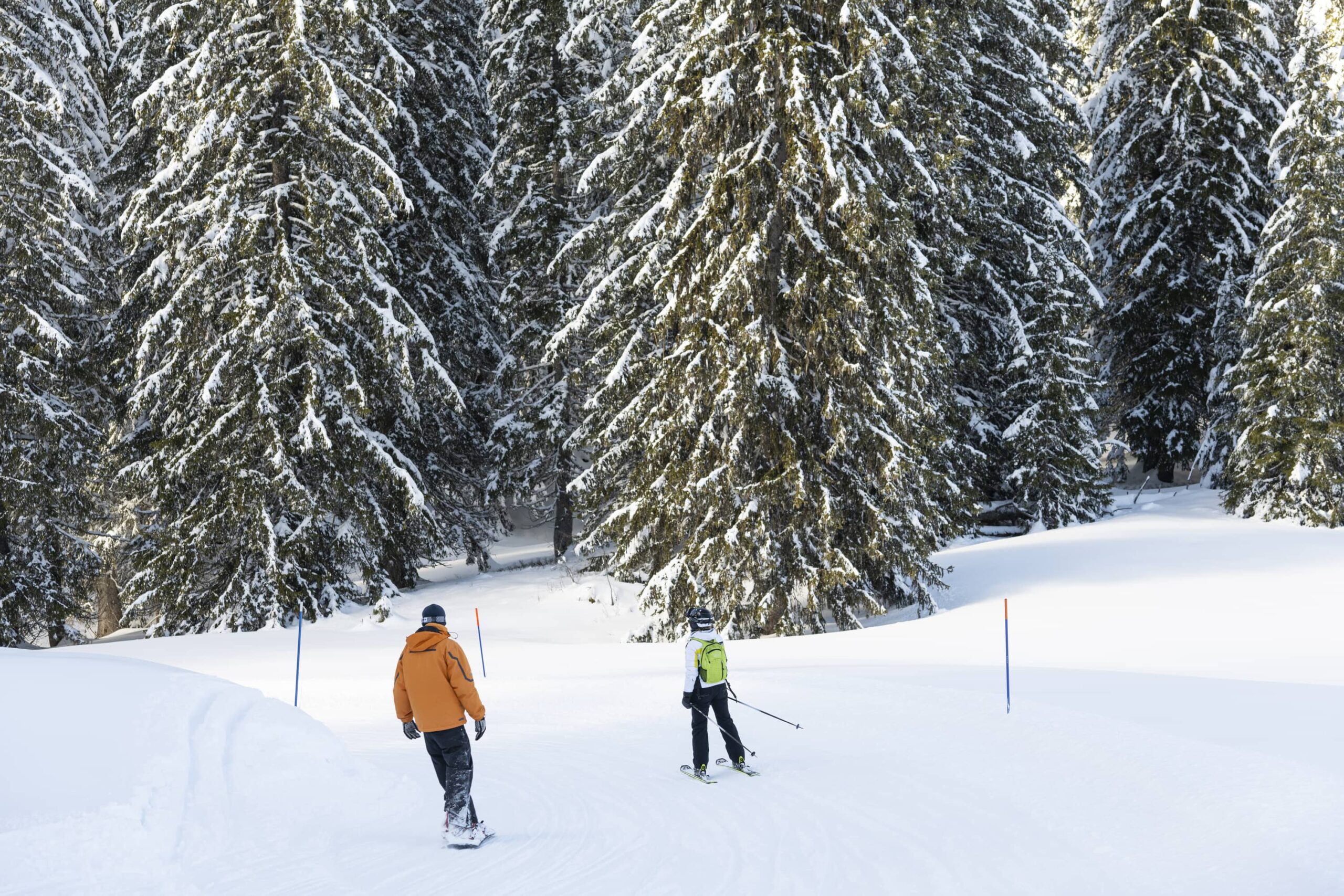 skieurs espace diamant hiver