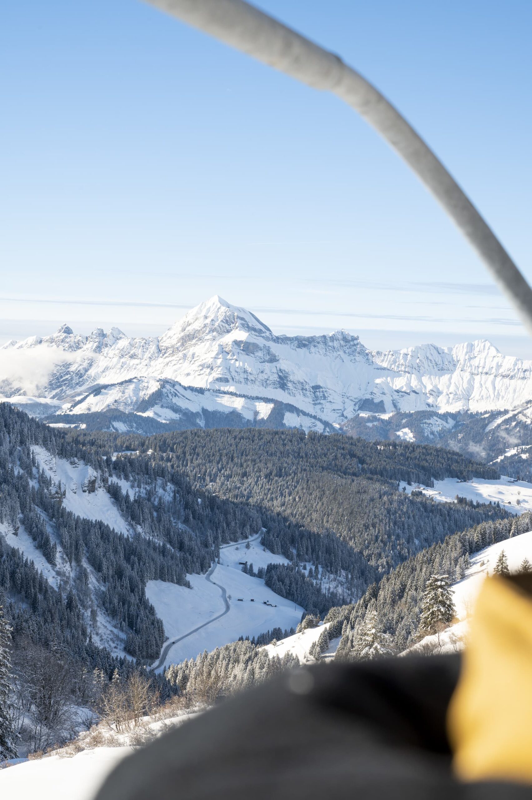 vue depuis télésiège espace diamant hiver